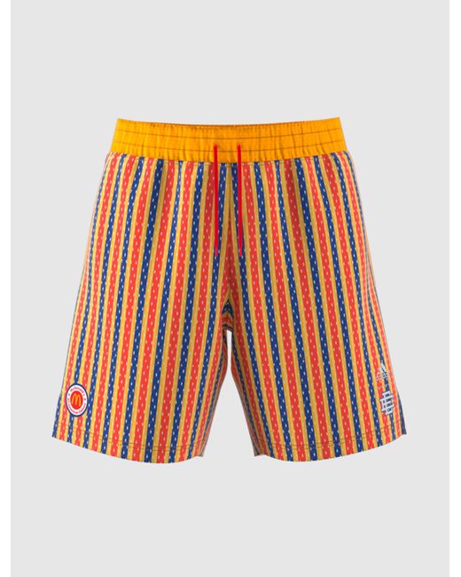 adidas Synthetic Eric Emanuel X Mcdonald's Shorts in Orange for Men | Lyst