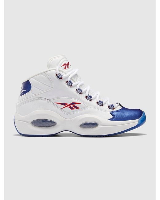 Reebok Leather Question Mid "blue Toe" for Men Lyst UK