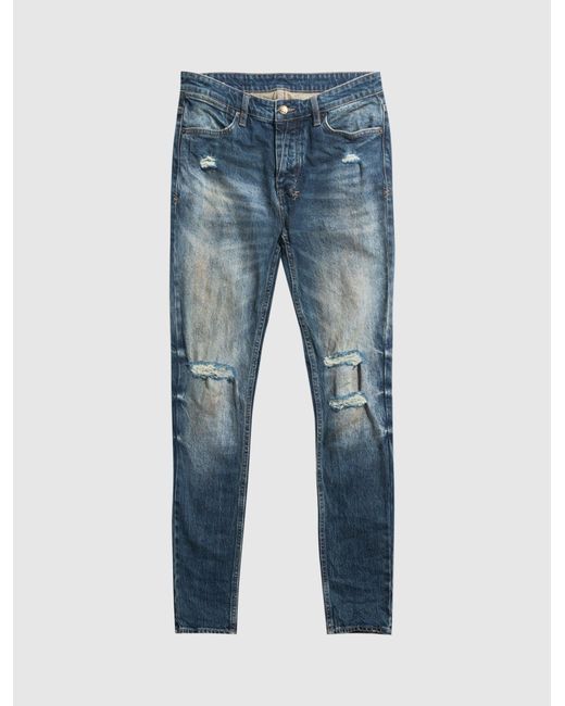 Ksubi Denim Van Winkle Originate Trashed Jeans in Blue for Men Lyst UK