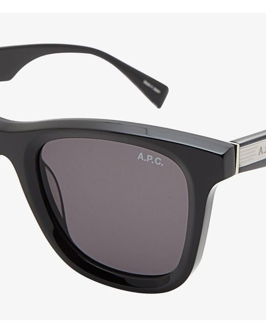 A.P.C. Gray A. P.c. John Sunglasses One Size Black