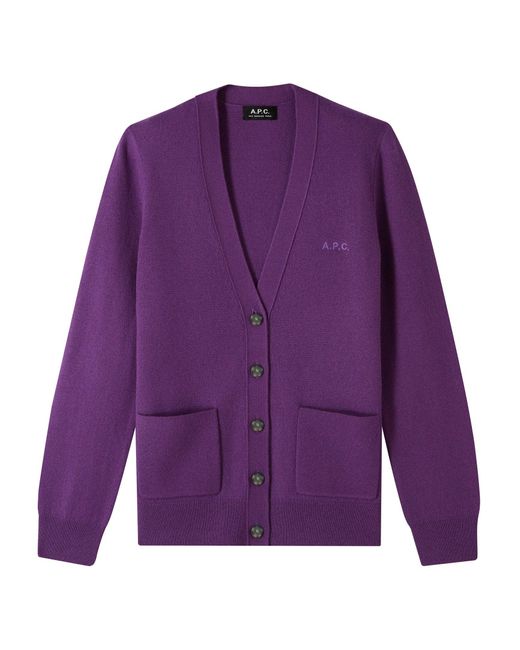 A.P.C. Purple Louisa Cardigan