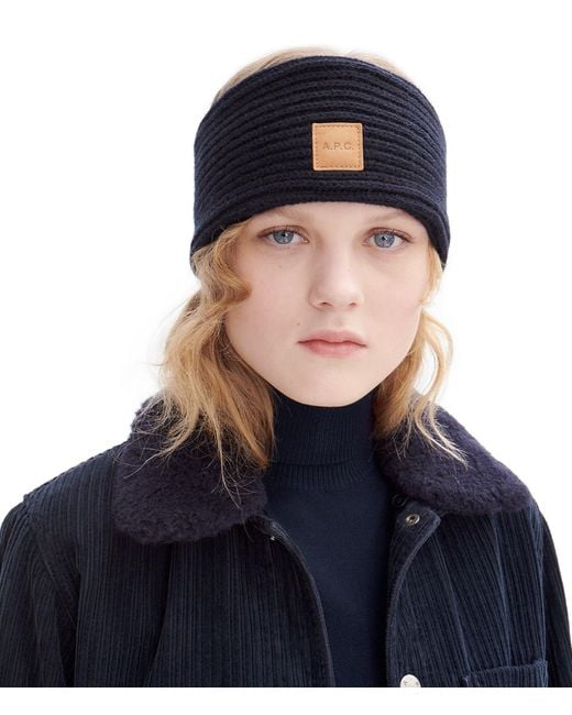 A.P.C. Black A. P.c. Arcs Headband (unisex) One Size Navy Blue