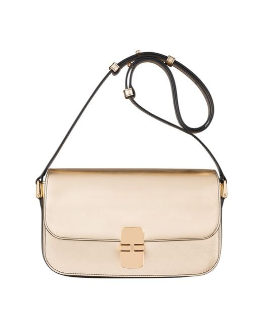 A.P.C. Natural A. P.c. Grace Shoulder Bag One Size Gold