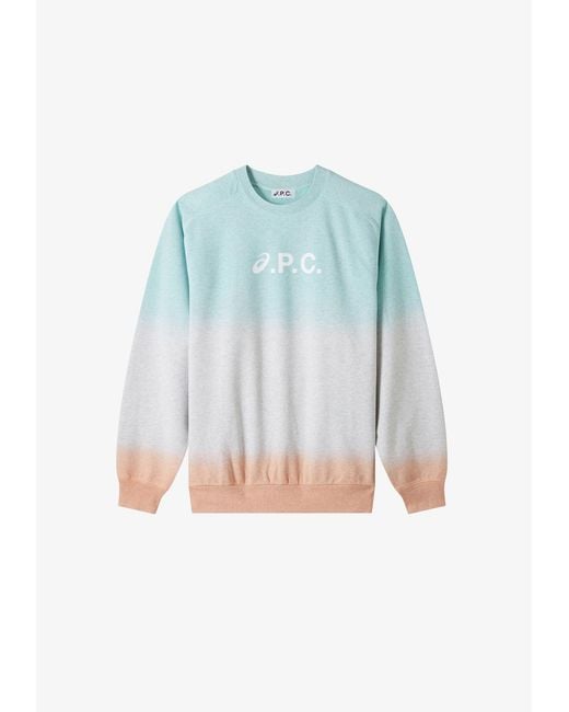 A.P.C. Green A. P.c. Lake Dip Dye Sweatshirt S Multicoloured for men