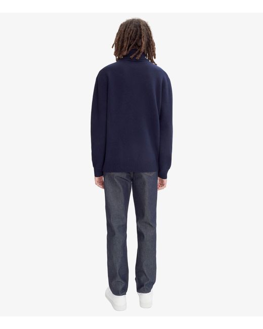A.P.C. A. P.c. Men's Walter Sweater Size: Extra Small In Dark Navy Blue