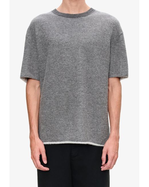 A.P.C. A. P.c. Men's Wool T-shirt Size: Extra Small In Charcoal Gray for men