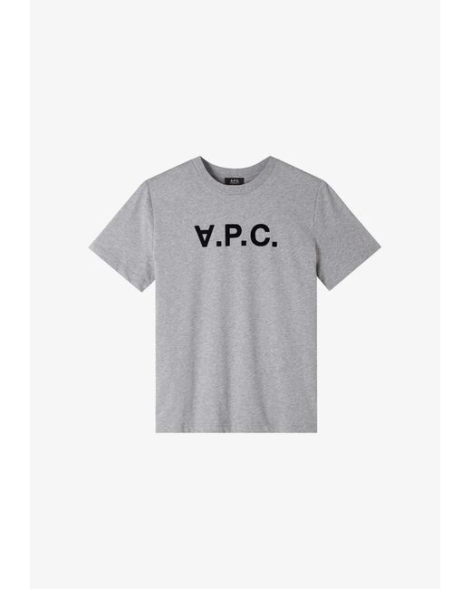 A.P.C. A. P.c. Women's Standard Grand Vpc T-shirt Size: 3xl In Heather Gray