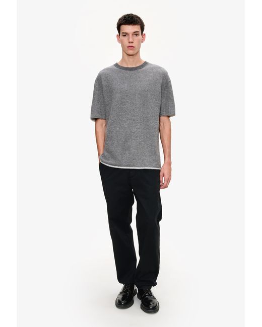 A.P.C. A. P.c. Men's Wool T-shirt Size: Extra Small In Charcoal Gray for men