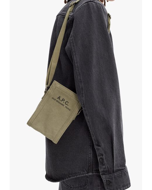 A.P.C. White A. P.c. Men's Recuperation Neck Pouch One Size In Khaki for men