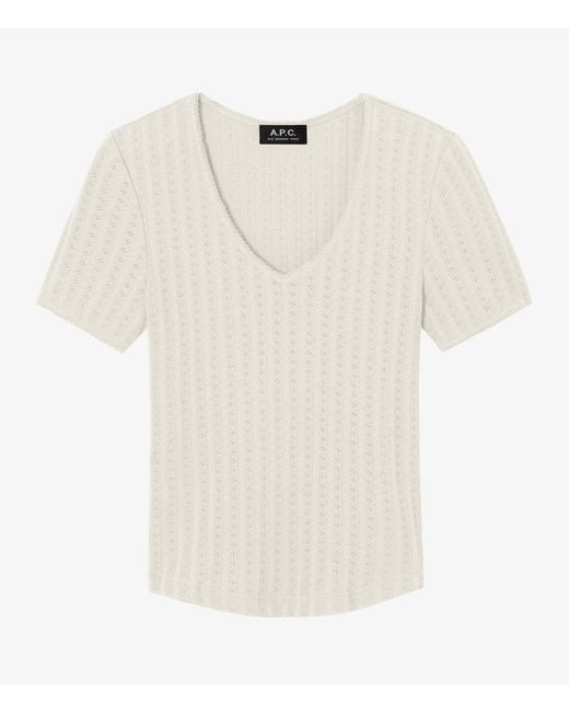A.P.C. Blue A. P.c. Livia T-shirt Xs Ecru