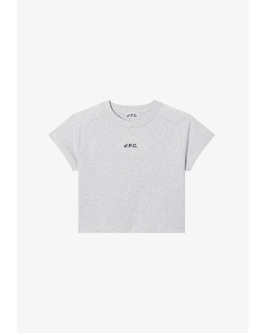 A.P.C. White A. P.c. Cloud T-shirt M Light Grey