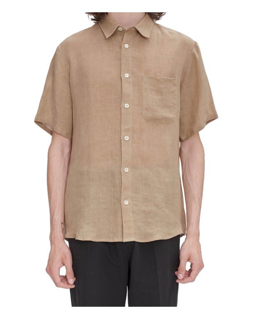 A.P.C. Natural Bellini Logo Short-sleeve Shirt for men