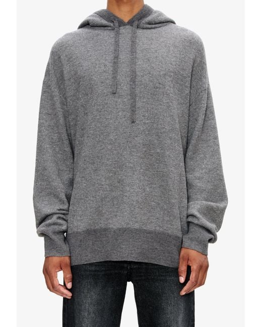A.P.C. A. P.c. Men's Unisex Wool Hoodie Size: Extra Small In Charcoal Gray