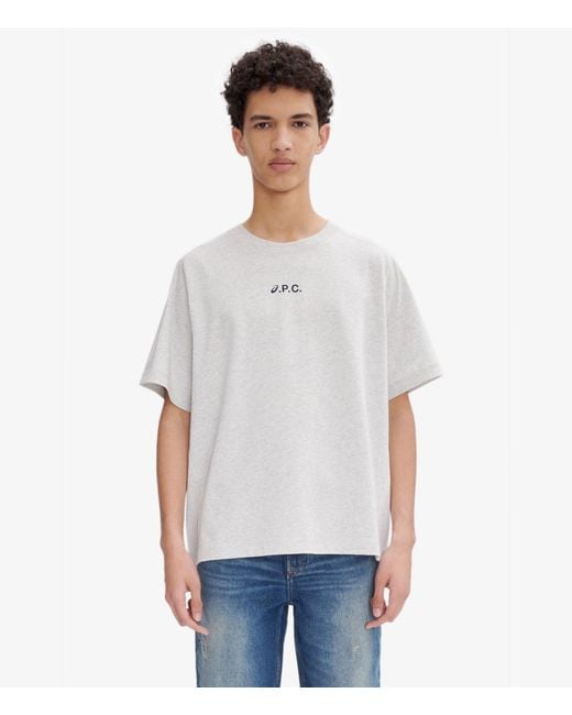 A.P.C. White A. P.c. Wind T-shirt Xl Light Grey for men