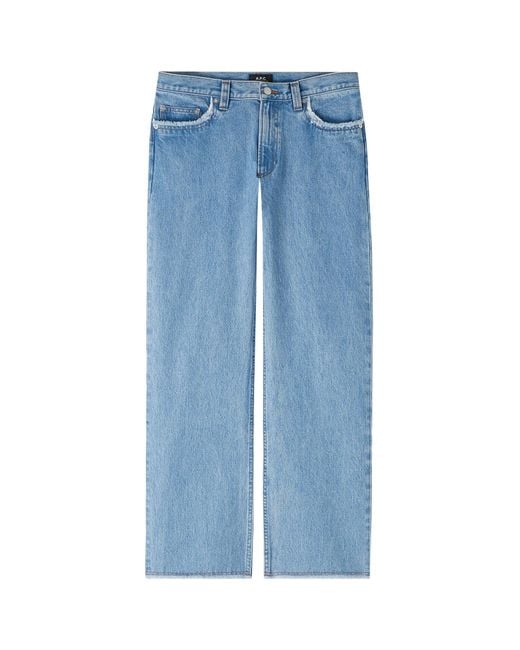 A.P.C. A. P.c. Relaxed Raw Edge F Jeans 25 Light Blue