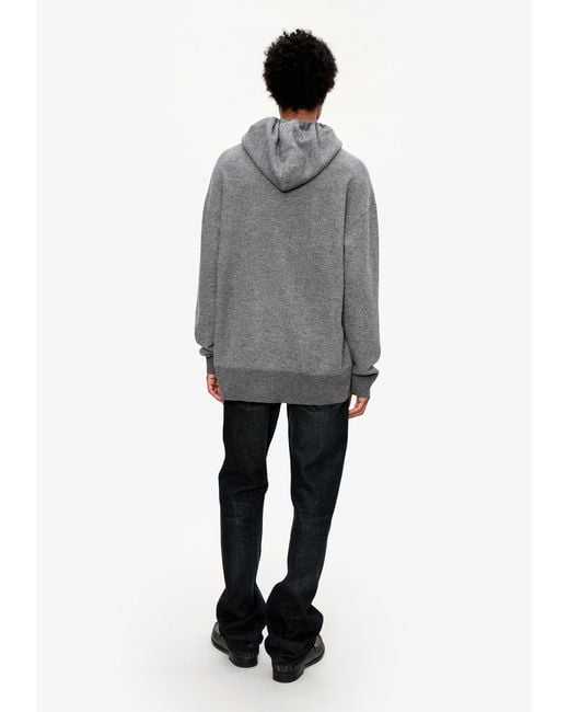A.P.C. A. P.c. Men's Unisex Wool Hoodie Size: Extra Small In Charcoal Gray