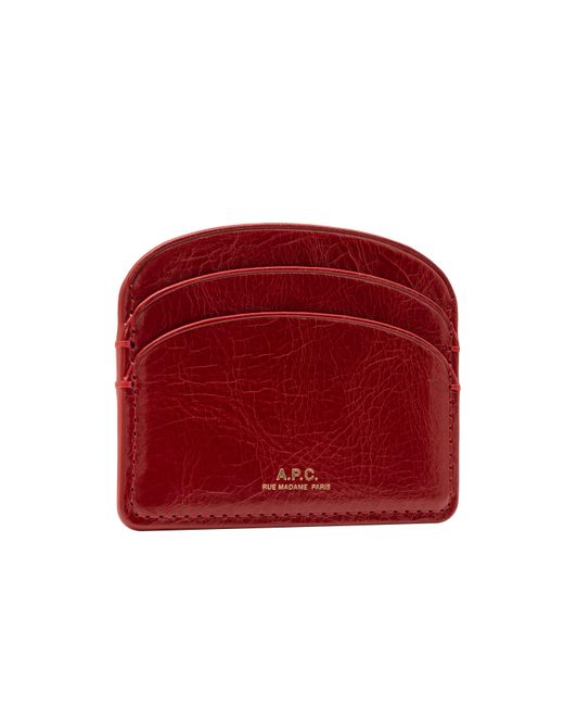 A.P.C. A. P.c. Demi-lune Cardholder One Size Gaa - Red
