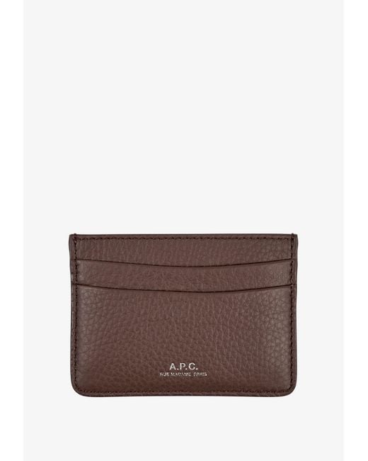 A.P.C. A. P.c. André Cardholder One Size Chestnut Brown for men