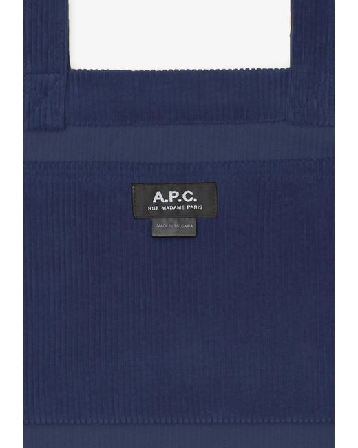 A.P.C. A. P.c. Men's Lou Rue Madame Tote Bag One Size In Dark Navy Blue for men