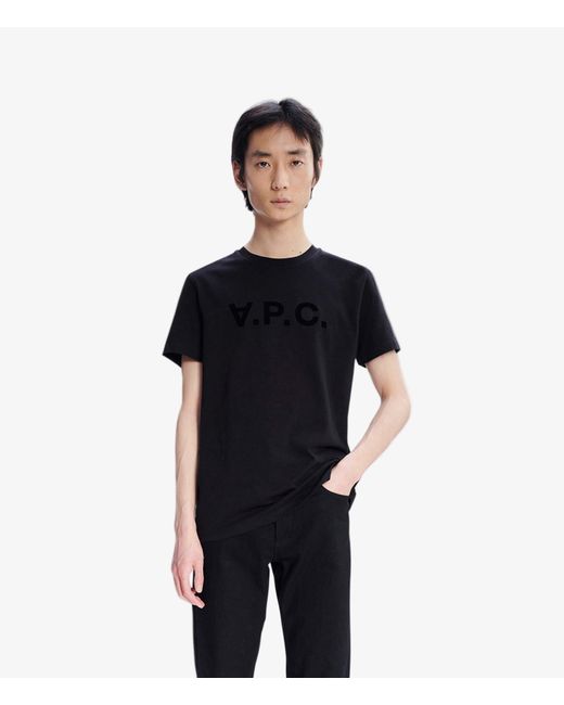 A.P.C. Blue A. P.c. Men's Vpc Color H T-shirt Size: Medium In Black for men