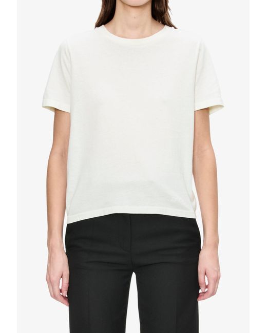 A.P.C. A. P.c. Women's Crop T-shirt Size: Extra Small In Off White