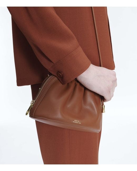 A.P.C. Brown A. P.c. Women's Ninon Drawstring Bag One Size In Hazelnut