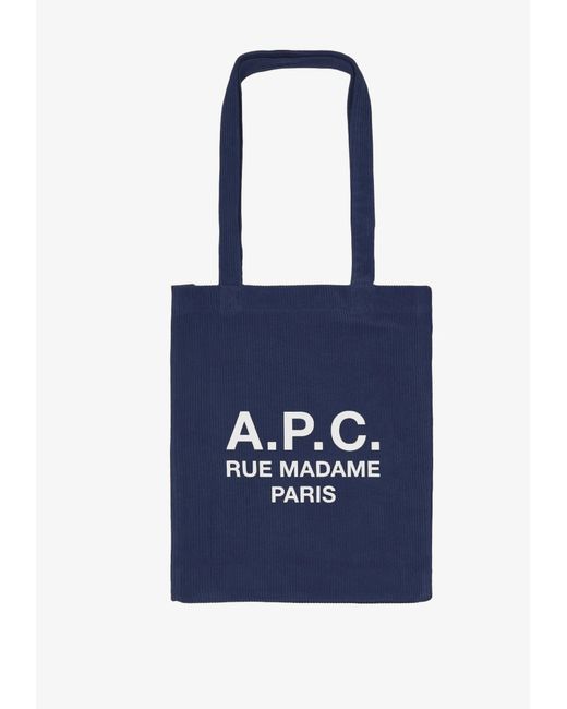 A.P.C. A. P.c. Men's Lou Rue Madame Tote Bag One Size In Dark Navy Blue for men
