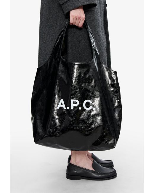 A.P.C. A. P.c. Men's Ninon Tote Bag One Size In Black for men