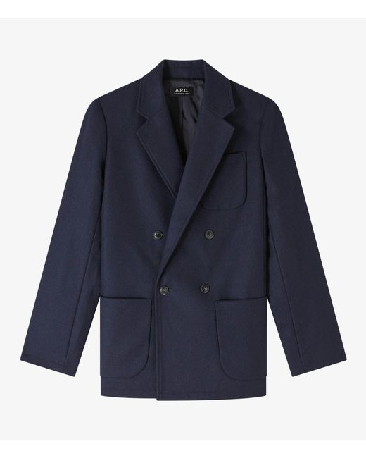 A.P.C. A. P.c. Hazel Jacket 42 Heather Navy Blue