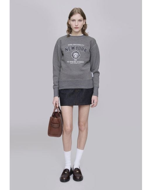 A.P.C. A. P.c. Women's Marc Jacobs X The Shrunken Ny Crewneck Size: Extra Small In Gray