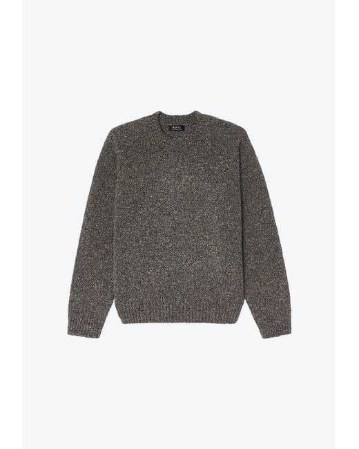 A.P.C. Gray A. P.c. Harris Sweater Xl Charcoal Grey for men