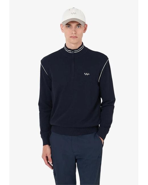 A.P.C. A. P.c. Steve Sweater S Navy Blue for men