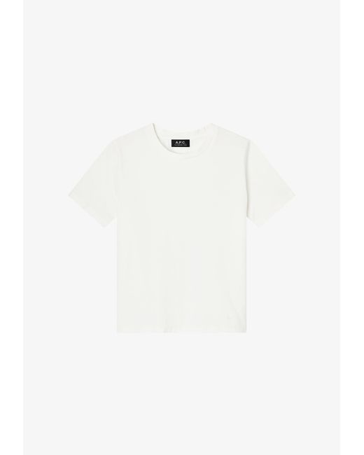 A.P.C. A. P.c. Women's Crop T-shirt Size: Extra Small In Off White
