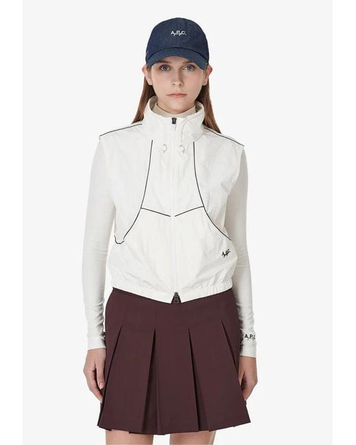 A.P.C. White A. P.c. Lydia Windbreaker M Ivory