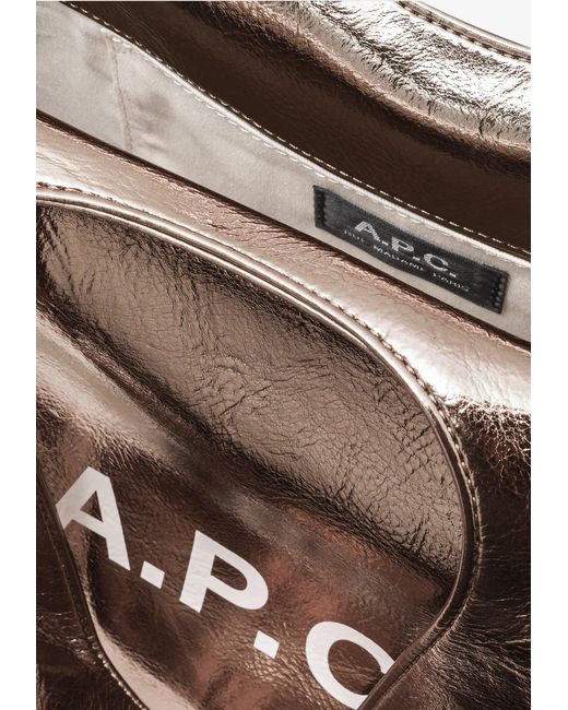 A.P.C. Brown A. P.c. Men's Ninon Small Tote Bag One Size In Dark Silvertone for men