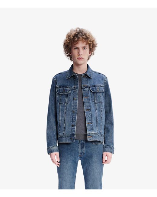 A.P.C. Blue A. P.c. Men's Jean Us Jacket Size: Small In Stonewashed Indigo for men