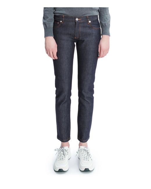 A.P.C. Blue A. P.c. Women's Jean Etroit Court Size: 24 In Stretch Indigo