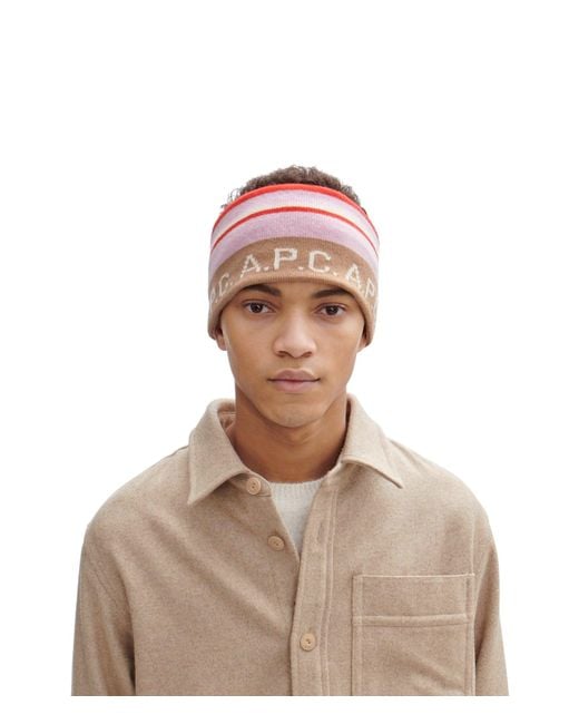 A.P.C. Red A. P.c. Mountain Headband (unisex) Size: S1 In Heather Charcoal Gray