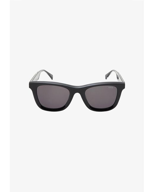 A.P.C. Gray A. P.c. John Sunglasses One Size Black