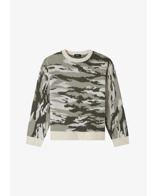 A.P.C. A. P.c. Men's Lionel Sweater Size: Small In Heather Charcoal Gray for men