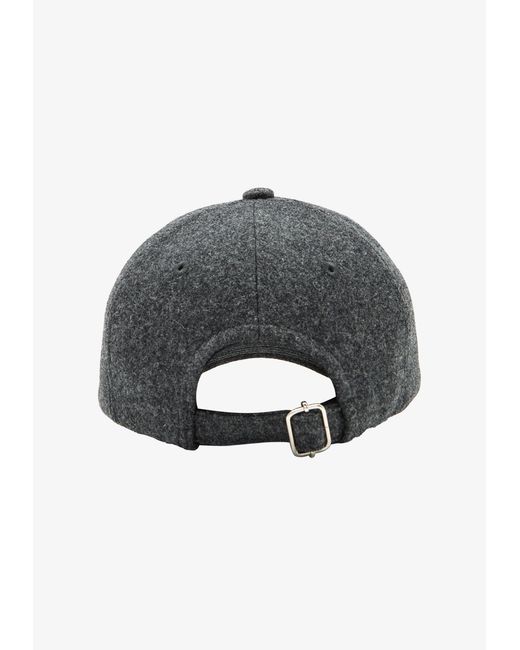 A.P.C. Gray A. P.c. Men's Charlie Baseball Cap Size: 54 In Anthracite for men