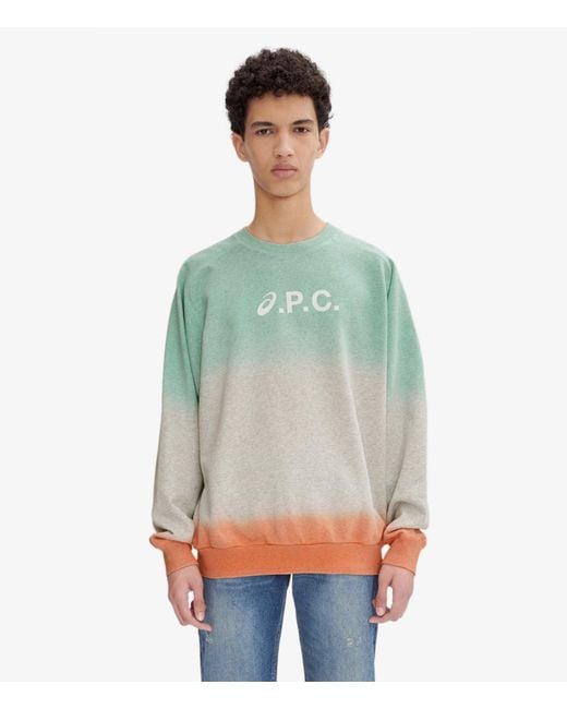 A.P.C. Green A. P.c. Lake Dip Dye Sweatshirt S Multicoloured for men