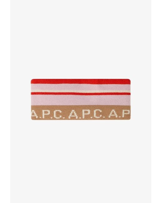 A.P.C. Red A. P.c. Mountain Headband (unisex) Size: S1 In Heather Charcoal Gray