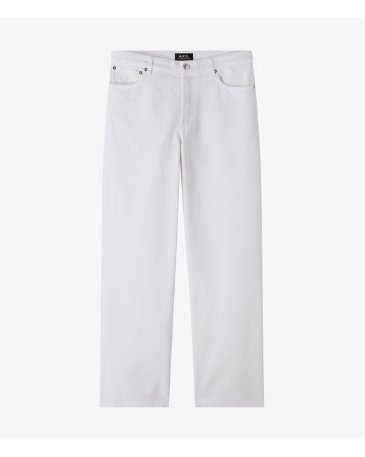A.P.C. White A. P.c. Elisabeth Long Jeans 25 Pink