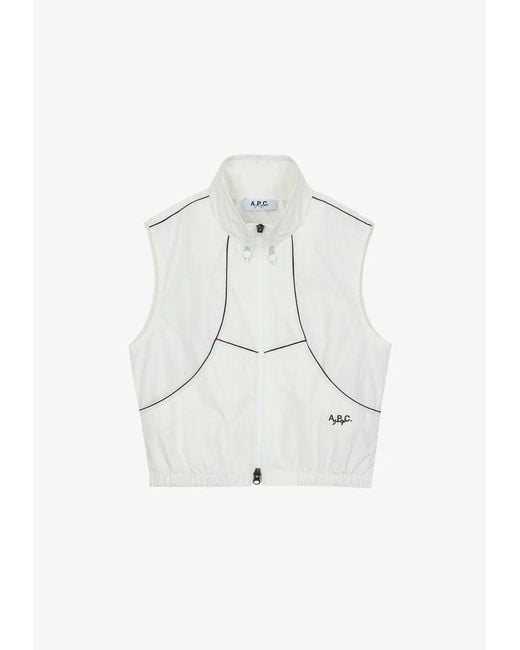 A.P.C. White A. P.c. Lydia Windbreaker M Ivory