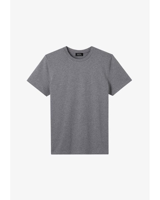 A.P.C. Gray A. P.c. Jimmy T-shirt M Light Grey for men