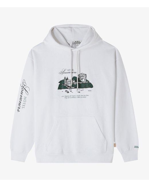 A.P.C. A. P.c. Hotel Jjjjound Hoodie Mens Xs White for men