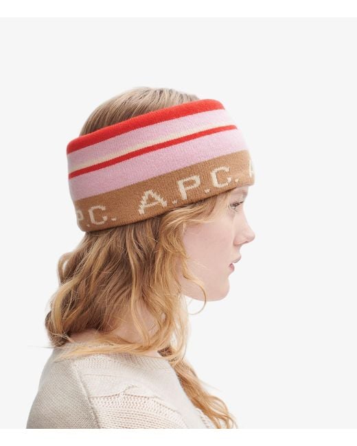 A.P.C. Red A. P.c. Mountain Headband (unisex) Size: S1 In Heather Charcoal Gray
