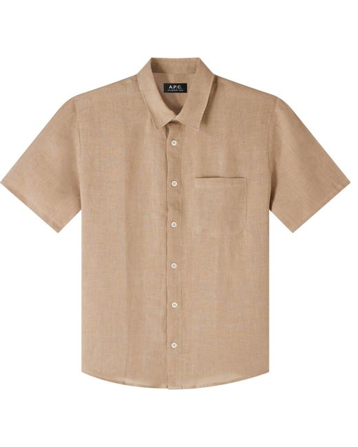 A.P.C. Natural Bellini Logo Short-sleeve Shirt for men