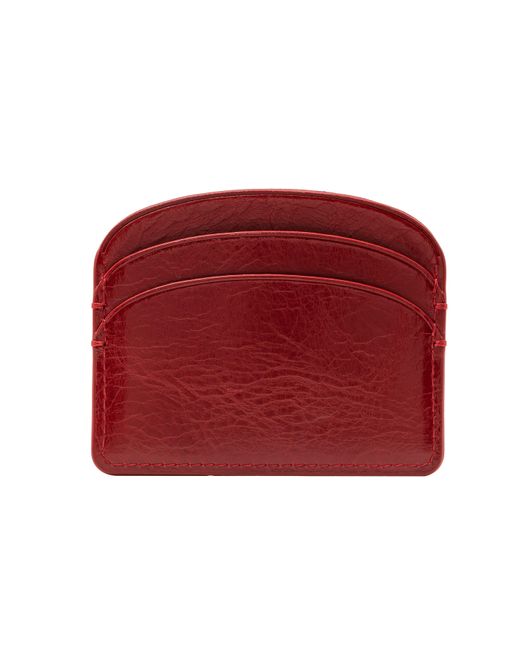 A.P.C. A. P.c. Demi-lune Cardholder One Size Gaa - Red